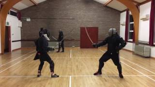 Broadsword vs Sabre Sparring Esther vs Nick [upl. by Yebot]