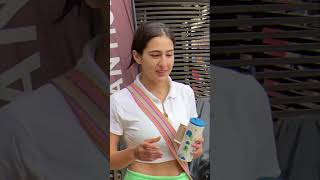 Sara Ali Khan keeps Shaker Bottle with her shorts [upl. by Eelirrem]