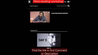 Mind Reading workshop shorts [upl. by Paton]