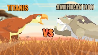 American Lion vs Titanis  Prehistoric Animals Tournament S1  Prehistoric Animal Animation [upl. by Iveksarap]