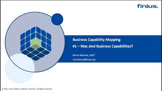 Business Capability Mapping 1  Was sind Business Capabilities [upl. by Alliscirp703]