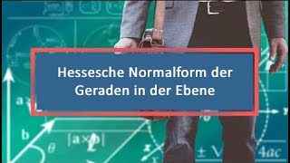 Hessesche Normalform der Geraden in der Ebene [upl. by Corby]