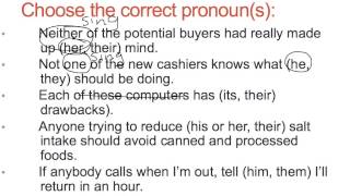 PronounAntecedent Agreement [upl. by Hock]