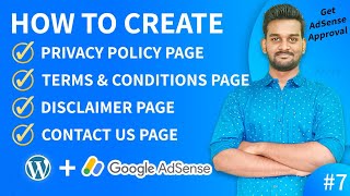 How to Create Privacy Policy Terms amp Conditions Disclaimer Contact Us For Website in Tamil [upl. by Dom]