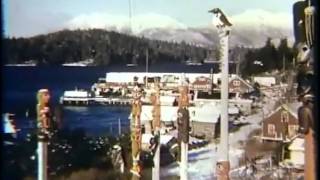 Ed Bilderback  Klawock Alaska 1953 Totem poles in color [upl. by Hplodur]