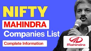 Nifty Mahindra Group Stocks List  Nifty Mahindra Group of Companies  Mahindra Share List [upl. by Ordnasela]