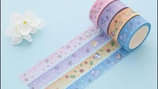 DIY Homemade Washi Tape  Journal Washi Tape Idea  Paper Craft [upl. by Ydnil]