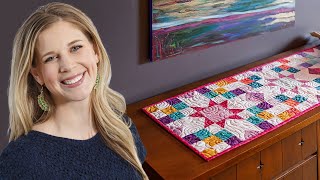 How to Make a Shimmering Stars Table Runner  Free Project Tutorial [upl. by Nyliram866]