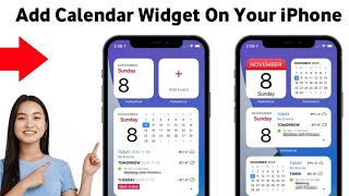 How To Add Calendar Widget On Your iPhone 2025 [upl. by Annuhsal]