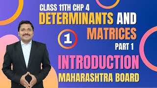 Determinants And Matrices Lec 1  Class 11th Maths1  Success 30  Maharashtra Board  Dinesh Sir [upl. by Terrab]