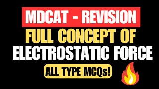 Electrostatic Force  Discussion Of Important MCQs For MDCAT 2024 🔥 [upl. by Azeel]