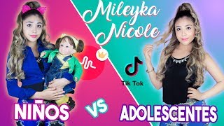 😂 LOS MEJORES TIK TOK DE NIÑOS VS ADOLESCENTES 😂 MILEYKA NICOLE [upl. by Dnarb977]