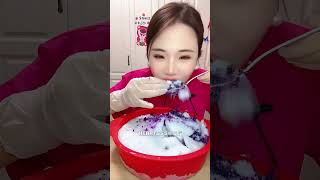 icelover squeakyice freezerfrost icebites softice purpleice iceeating iceasmr crunchyice [upl. by Tezil]