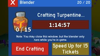 Crafting 15 Turpentines and getting the Planter of Plenty  Roblox Bee Swarm Simulator [upl. by Atnek]