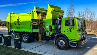 GFLs Shiny Mack MRU McNeilus ZR Side Loader Garbage Truck [upl. by Rusty]