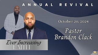 Sunday October 20 2024  FPC Revival Pastor Brandon Clack  “I’m Going To Be Late” [upl. by Dowski]