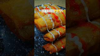 Try this crispy taste at your HOME 🤯🤤😋  Spring Roll  Sheet recipe in related section👆 springroll [upl. by Smeaj]