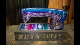 Custom Painted Sewing Machine  Alchemy Kustom x NC Carpet Binding Collab [upl. by Cacilie]