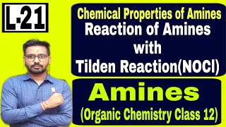 Amines 21Reaction of amines with Tilden reagentnitrosyl chloride NOClChemical Reaction of Amine [upl. by Kushner]