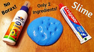 How to make slime with Fevicol and Colgate Toothpaste 1000 Working Real Slime Recipe No Borax [upl. by Iruam154]