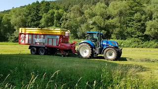 2 Schnitt 2018 Laden mit New Holland T 7270 und Pöttinger Europrofi 5510 [upl. by Rap]