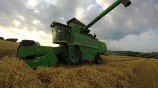 Deutz Fahr Topliners 4080 and 4065 Cutting Winter Barley [upl. by Aneles275]