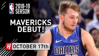 Luka Doncic Official NBA Debut Full Highlights Mavericks vs Suns 20181017  10 Pts 8 Reb [upl. by Eilsek]