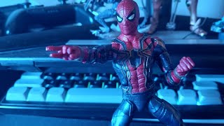 marvel legends iron spider figure review [upl. by Airotcivairam]