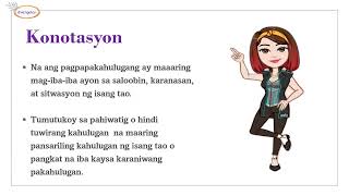 DENOTASYON AT KENOTASYONFILIPINO [upl. by Roselba460]