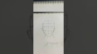 How to draw front head using loomis method 🙂shorts loomismethod drawingtutorial [upl. by Proudlove]