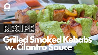 Grilled Salmon Kebabs with Cilantro Sauce [upl. by Elyrpa409]