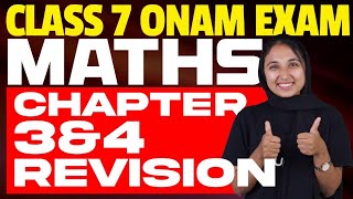 Class 7 Onam Exam  Maths  Chapters 3 amp 4 Revision  Eduport [upl. by Alisia]