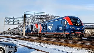 A very short Rondout railfanning ft Amtrak 161 and 3 ALC42s 2523 [upl. by Willman]