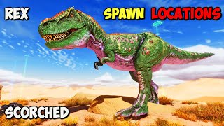 Scorched Earth BEST Rex Spawn LOCATIONS  ARK Survival Ascended ASA [upl. by Perrine]