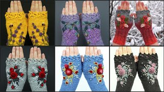 So Stunning And Unique Crochet Fingerless Gloves Designs World Wide Fashion [upl. by Ynnaf]