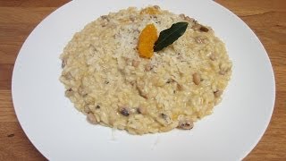 Risotto con funghi zucca e fagioli occhio [upl. by Warrin]