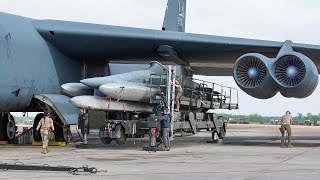 Loading US Massive B52 with Super Advanced Cruise Missiles [upl. by Evangelist104]