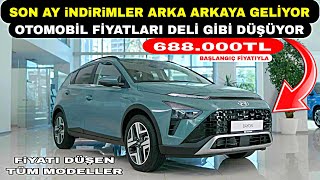 688 000TL SIFIR OTOMOBİL MARKALAR 12AYDA İNDİRİMLERE DOYAMADI FİYATI DÜŞEN TÜM OTOMOBİL MODELLERİ [upl. by Nek]