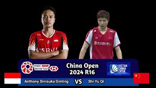 Anthony Sinisuka Ginting vs Shi Yu Qi  China Open 2024  R16 [upl. by Ailadi]