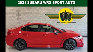 2021 Subaru WRX VA Sport Performance Auto 29k km For Sale Calgary [upl. by Joice]