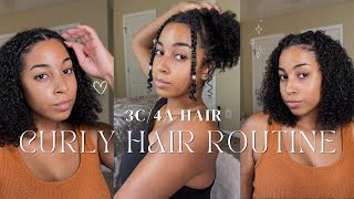 3C4A Curly Hair Routine  in depth tutorial [upl. by Merna]