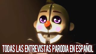 TODAS LAS ENTREVISTAS PARODIA de FNAF en ESPAÑOL  ANIMACIÓN DE FIVE NIGHTS AT FREDDYS ANIMATION [upl. by Sirenay]