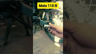 Cómo tensar cadena  MOTO 110CC  MOTO tutorial moto110 motor fyp [upl. by Seto]