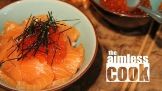 Salmon and Roe Sushi Bowl  Umi no Oyakodon [upl. by Lachish]