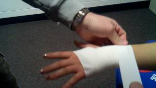 HF AT Aides How to Tape a Wrist and Hand [upl. by Adnahcal]