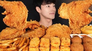 바삭한 통다리 치킨 먹방 감자튀김 치즈볼 치킨 너겟 어니언링까지 FRIED CHICKEN amp CHICKEN NUGGETS amp FRENCH FRIES MUKBANG ASMR [upl. by Nichani]