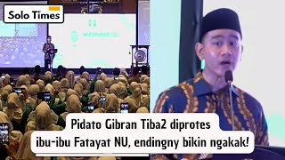 Pidato Wapres GIBRAN Tiba2 Kena Koreksi Peserta Kongres Fatayat NU [upl. by Oznole]