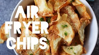 Air Fryer Chips  Vegan Garlic Parm Flavor [upl. by Shoshanna893]