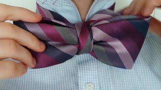 How to Tie a Bow Tie with a Regular Tie [upl. by Nnailuj774]