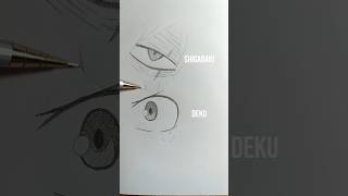 Drawing Deku vs Shigaraki eyes from My Hero Academia shorts myheroacademia art anime [upl. by Agnot994]